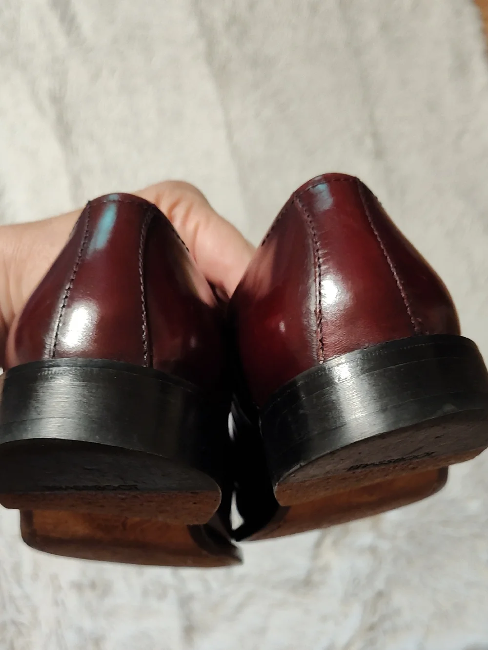 Brass Boot Mens Leather Cap Toe Oxfords Oxblood Florsheim Vero Cuoio Size 8.5
